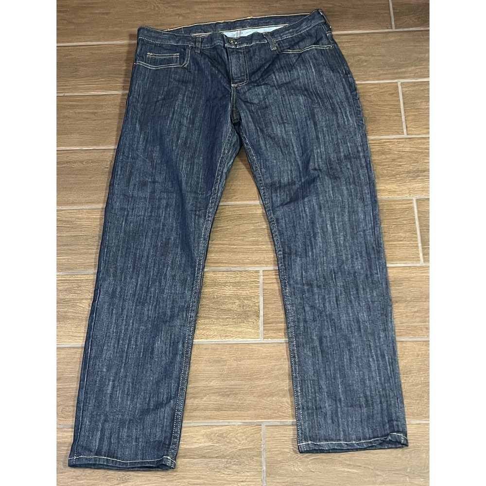 dearborn denim jeans slim fit mens size 36 blue dark wash straight leg new
